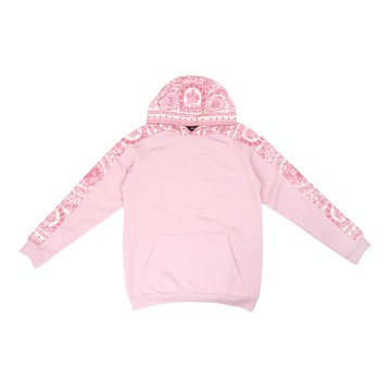 YOUNG VERSACE Kids 巴洛克粉色連帽衛衣