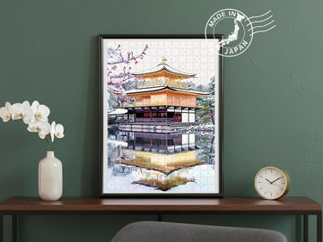 日本手工製拼圖・金閣寺、京都・日本風景・送禮、擺設、裝飾