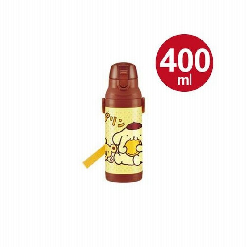 正規代理店 ポムポムプリン 水筒 魔法瓶 保温 保冷 スポーツボトル 大容量 携帯便利 真空断熱 保冷保温 軽量 便利 漏れ防止 直飲み まほー魔法びん瓶すい水カップじか直のみ飲みワンタッチでオン 500ml Casabianca Ba