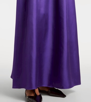 Max Mara Edda pleated silk maxi dress