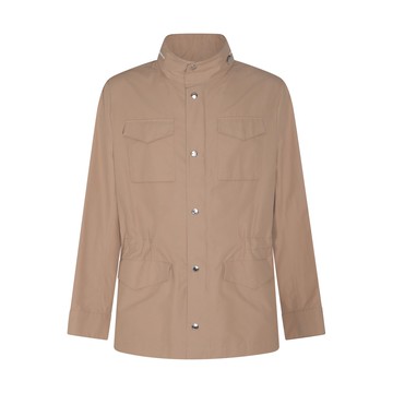 Brunello Cucinelli - Beige Cotton Blend Casual Jacket