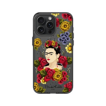 iPhone 15 Pro Max Clear 酷墨灰 - Frida Kahlo - 卡蘿與花