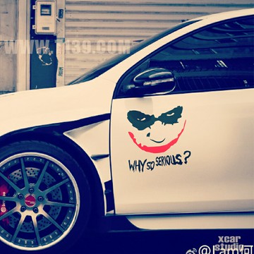 愛卡車貼 個性汽車貼紙 超級英雄蝙蝠俠之反面角色 小丑希斯萊杰