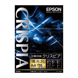 エプソン 写真用紙クリスピア 高光沢 A4 20枚入 冊 KA420SCKR 文房具 オフィス 用品