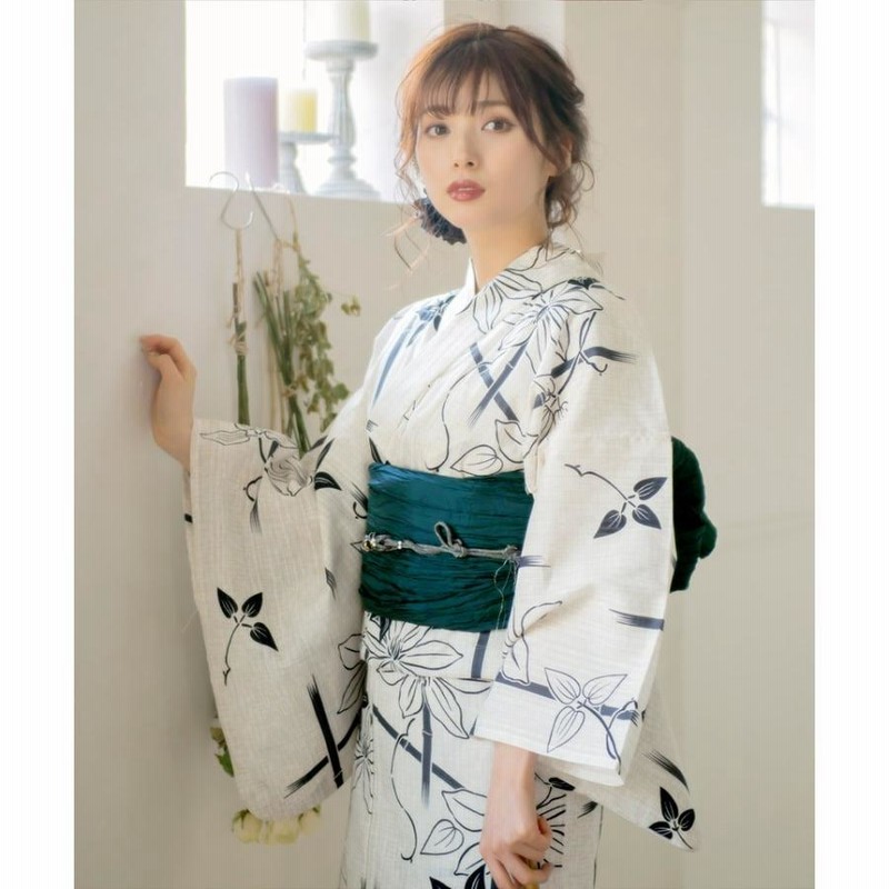 最前線の そしてゆめ 桔梗柄 浴衣 ゆかた kolleksjonssalg.no