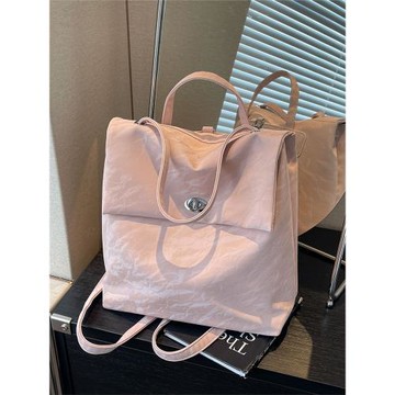 (免運)松弛大容量雙肩背包包女2025新款設計感輕奢小眾高級感上班通勤包