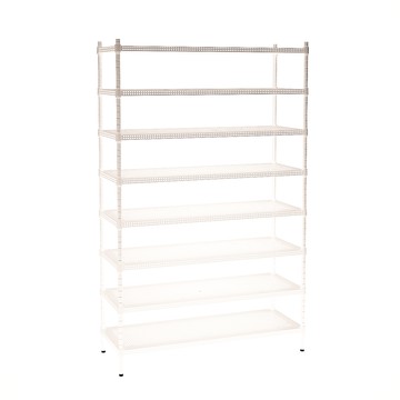 [客尊屋]粗管/沖孔/45x120x195hcm 白騎士沖孔 八層架白騎士
