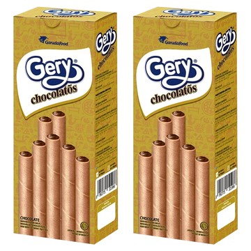 Gery 芝莉 捲心酥 經典巧克力味  140g  2盒