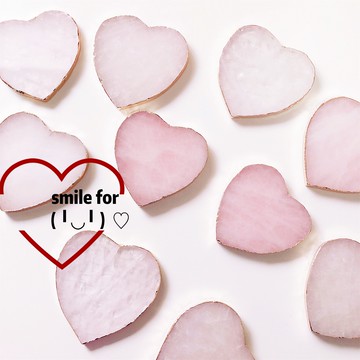 安靜的少女感金邊粉色水晶石白松石心形創意隔熱茶杯墊飾品墊