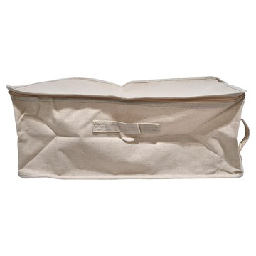 SHIMOYAMA 滌麻可視被子收納袋 小55 x 42 x 22cm 米色  小(55 x 42 x 22cm)  1個