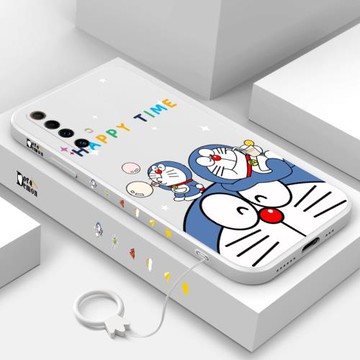 幸福哆啦realme真我x50手機殼創意realmex50pro卡通可愛防摔硅膠軟殼女款鏡頭全包新款保護套男網紅ins高級感