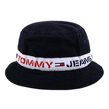 TOMMY HILFIGER-TOMMY JEANS 字母標誌棉質漁夫帽（海軍藍）L~XL_廠商直送