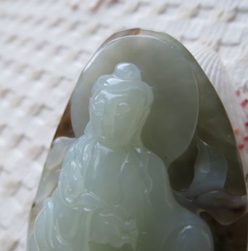 和田玉觀音項鍊 #0672