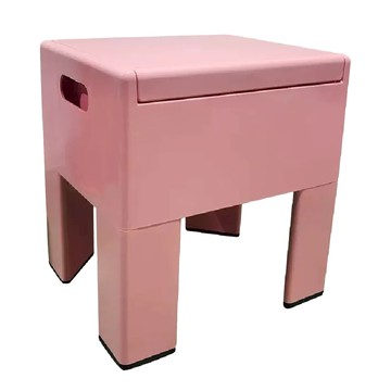 KUIBAO 快豹生活 Pill 中古風 現代換鞋凳多功能凳  粉色  1個