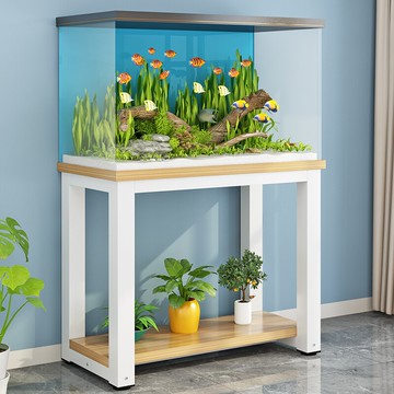 魚缸架 魚缸架底架底座雙層客廳陽台鐵藝金屬定製簡易小型魚缸架子底櫃【MJ192205】