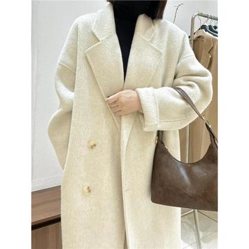 高端雙面羊絨大衣女2025新款秋冬季韓版中長款高級感羊毛呢外套