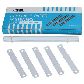 領券折50 【史代新文具】力大ABEL 01107 白色 塑膠原子夾 (1盒50組)