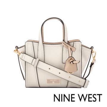 NINE WEST FLEURA 結構線條造型兩用包-奶油白 (574776)