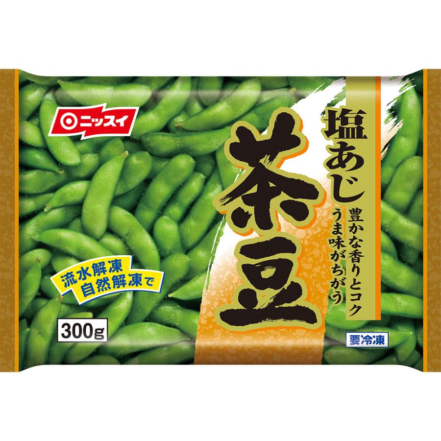 [冷凍食品]日本水産 塩あじ茶豆 台湾産 300g×6袋