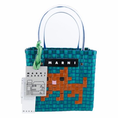 販売特売 MARNI フラワーカフェ アニマルバスケット トートバッグ