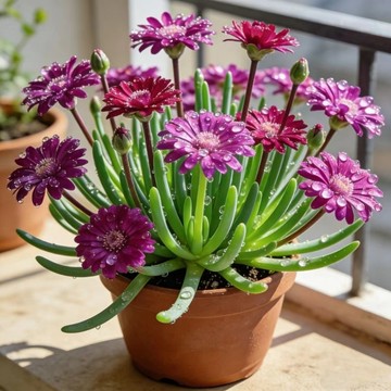 台灣現貨 佛手紫花多肉種子（500粒）四季種植 盆栽庭院 陽台花卉種子 新手好癢多肉 易活多年生花卉種子 多年生