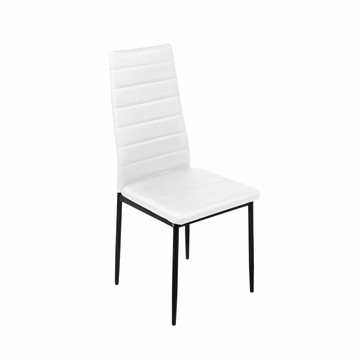 E-home 四入組 Mano曼諾經典高背餐椅 三色可選白色x4