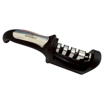 金永利鋼刀 不銹鋼四合一專業磨刀器 刀具/剪刀/磨刀石 NPT04  黑色  1個  21 x 4.2 x 5.5cm