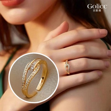 【Gulicc】戒指 韓國東大門打結鋯石戒指