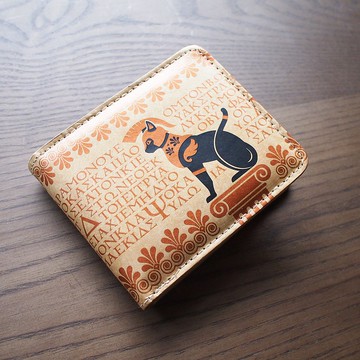 ANCIENT 希臘圖案 對摺包 皮夾