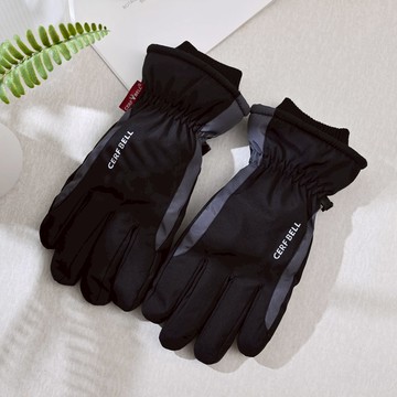 CB反光止滑滑雪手套-黑-多尺寸任選