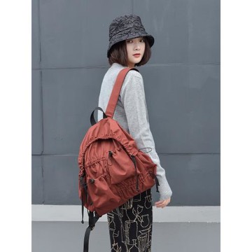 原創簡約書包女ins風 休閑雙肩包2025年復古包包 時尚背包女雙肩