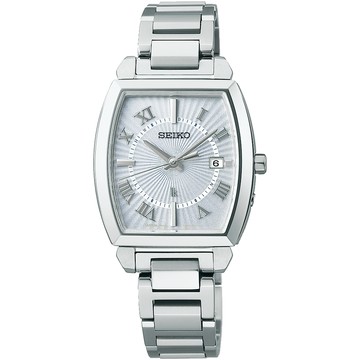 SEIKO LUKIA 太陽能電波鈦金屬女錶 開學季好禮-銀X銀白 1B32-0AV0S(SSQW057J)