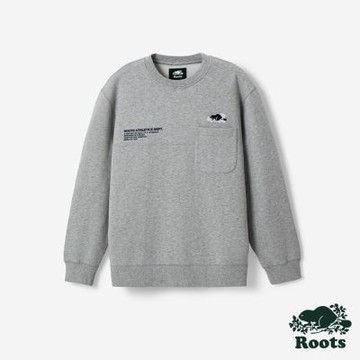 Roots男裝-NOUVEAU CLASSIC 圓領上衣-灰色