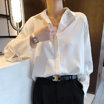 [巴黎精品] 現貨+預購 頂級法式絲質襯衫緞面上衣名媛絲綢背心冰絲涼感天絲OL女裝中長版修身百搭休閒女上衣3色a1be81