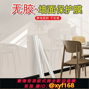 {台灣公司貨 可打統編}乳膠漆墻面保護膜防水不傷墻白墻透明靜電吸附墻貼裝修防塵保護貼