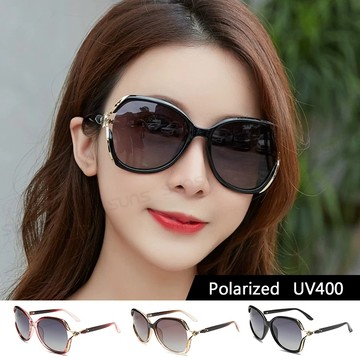 【新品】淑女偏光墨鏡 Polarized 名媛款大框顯小臉 時尚狐狸簍空造型 抗紫外線UV400 S357