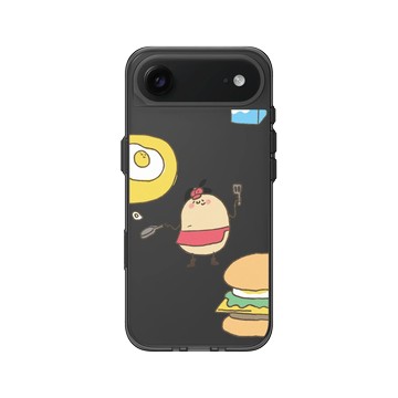 iPhone Air Clear (相機按鈕) 酷墨灰 - 咻咻熊 XiuXiubear - 元氣早餐泥泥