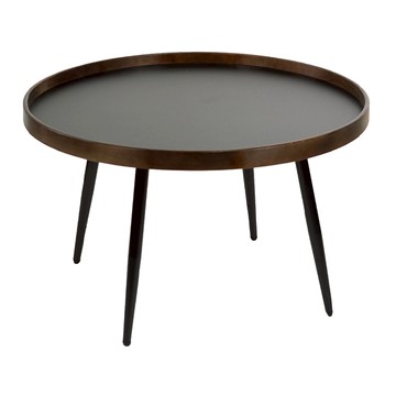 FAmILyLIFE 生活 Carmel 荷葉仿舊子母茶几 WO-031-WA 直徑50 x 高40cm 3.4kg  胡桃木