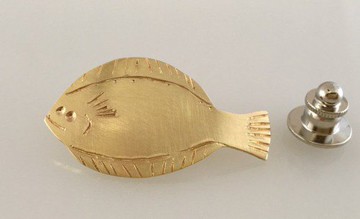 ◇ 比目魚 ◇ 黃銅別針