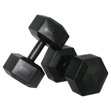 Bellica 家庭健身基本款六角啞鈴 黑色 DB-01  10kg  2個