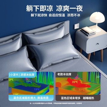 免運 涼席 冰絲床罩 HUADN涼席冰絲涼席單雙人母嬰A類家用床笠學生宿舍可機洗席子套裝 最低價 快速出貨