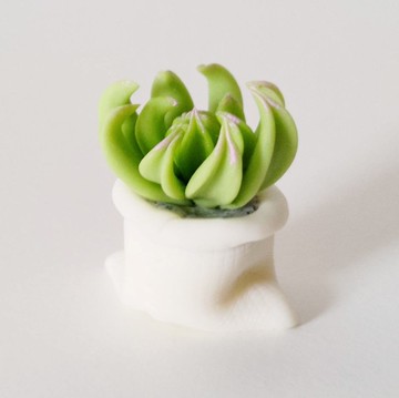 黏土手作多肉 ATO23 手工仿小布袋+仿真多肉植物 療癒小