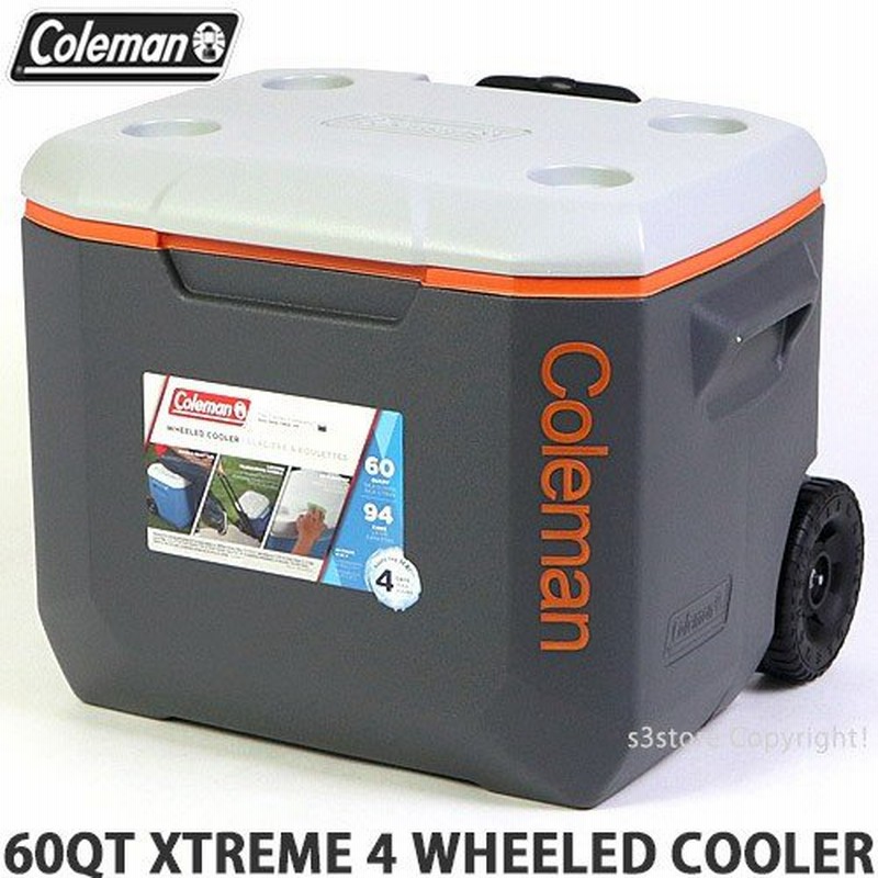 コールマン Coleman 60qt Xtreme 4 Wheeled Cooler クーラーボックス アウトドア キャンプ q カラー Dgray Orng Lgray サイズ 60qt 通販 Lineポイント最大0 5 Get Lineショッピング