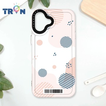 TRON IPhone 16 PLUS 和風圓點棉球系列 防摔太空載具殼 透黑 軟硬 手機殼