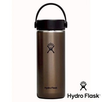 【Hydro Flask】寬口輕量真空保溫鋼瓶16oz『曜石黑』HLW16LW