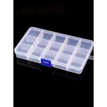 大容量透明首飾盒14K包金配件塑料盒儲物盒10格耳環飾品收納盒子