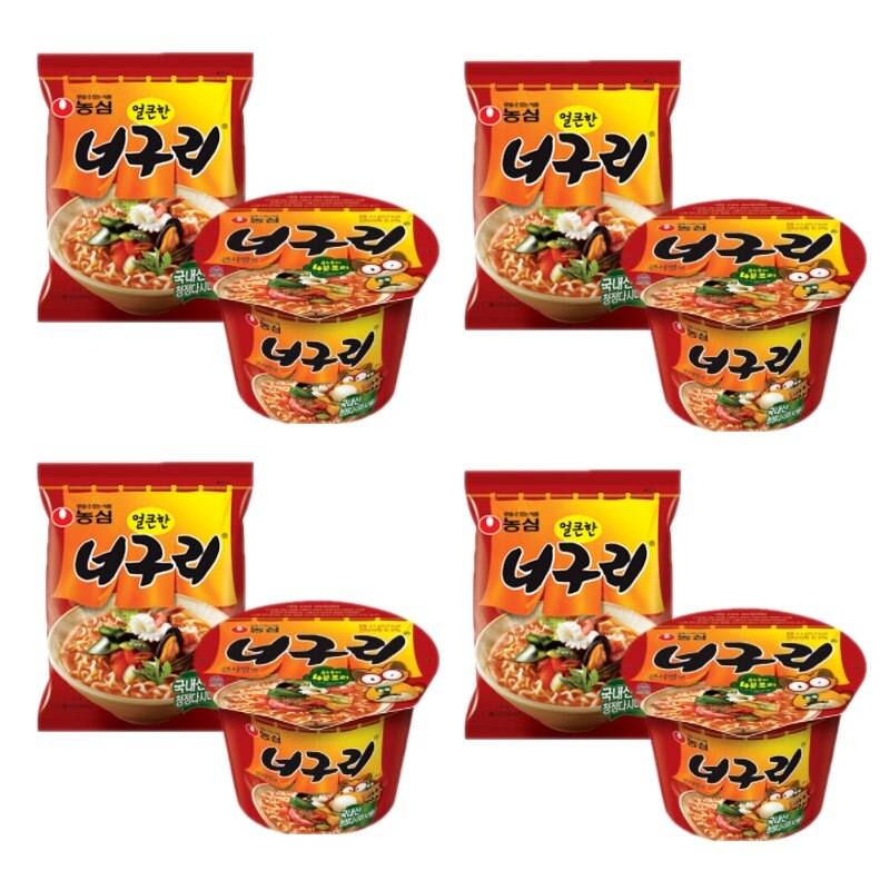 [麺4個 カップ4個]タヌキラーメン 韓国ラーメン