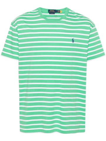Polo Ralph Lauren - Polo Pony-embroidered striped T-shirt - men - Cotton - XXL - Green