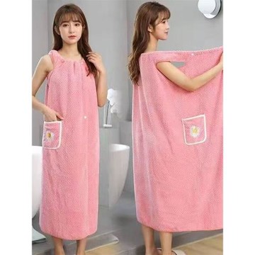 【80-170斤】加長款浴巾可穿可裹成人女浴裙柔軟吸水浴袍