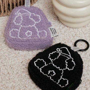 軟萌毛絨耳機包零錢包收納包